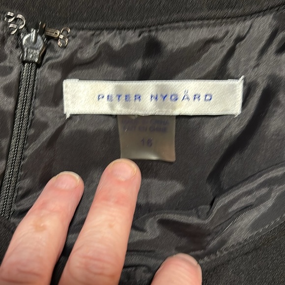 Peter Nygard 16 Jet black sheath pencil dress Fully lined like New wedding - Picture 6 of 7